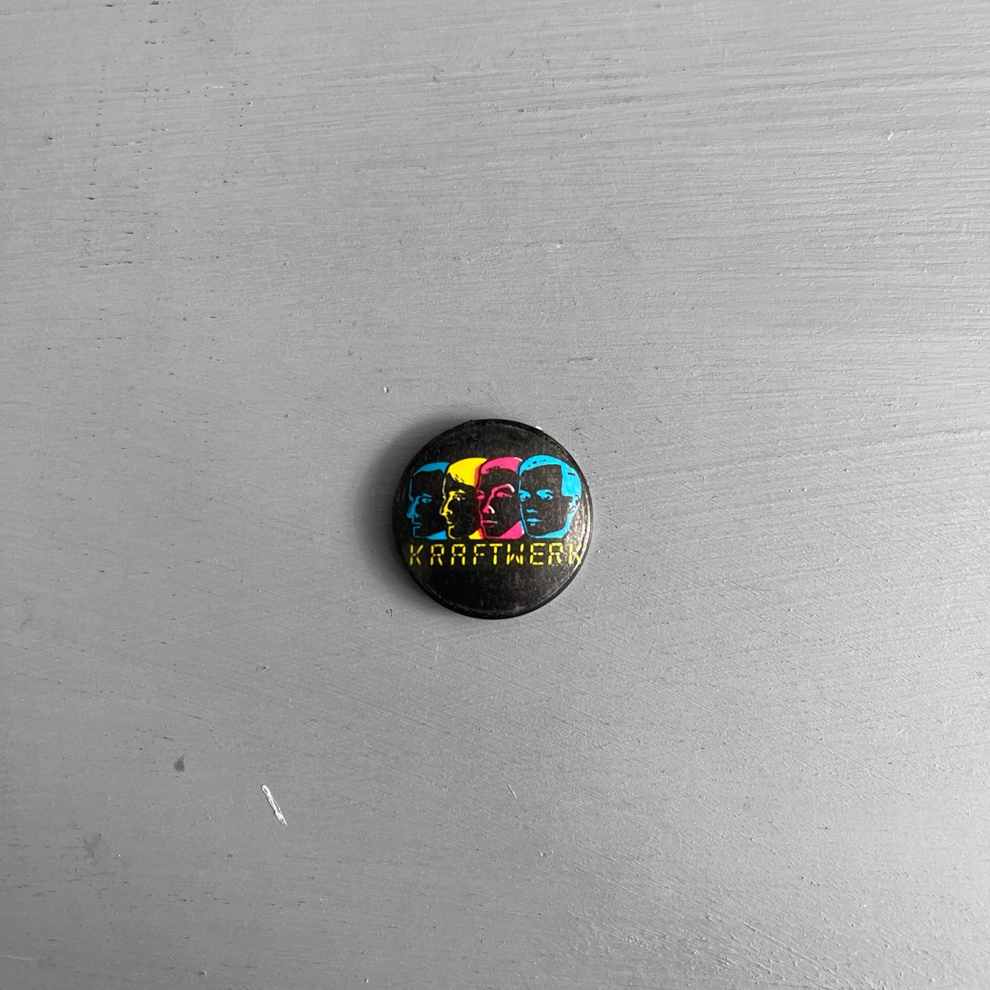 1980s Kraftwerk pin badge