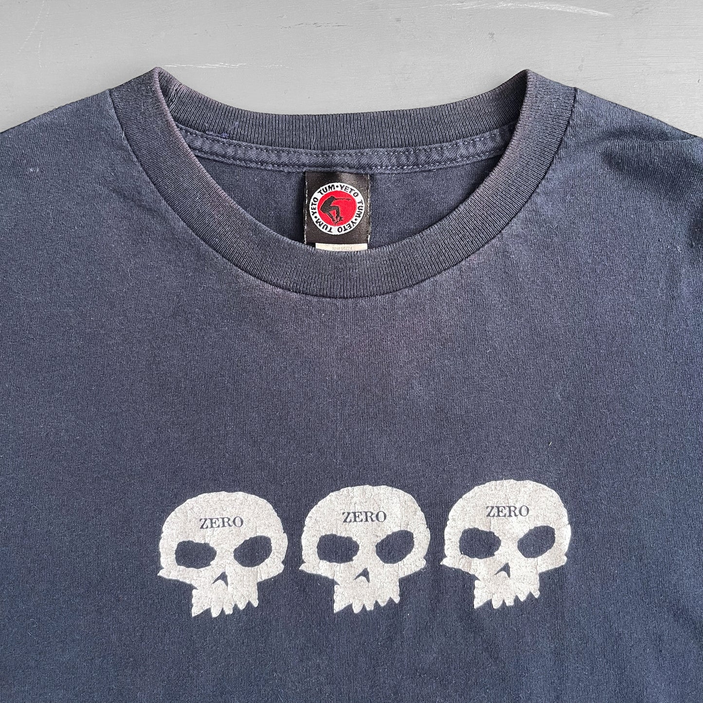 1990s Zero skateboards skull T-shirt (L/XL)