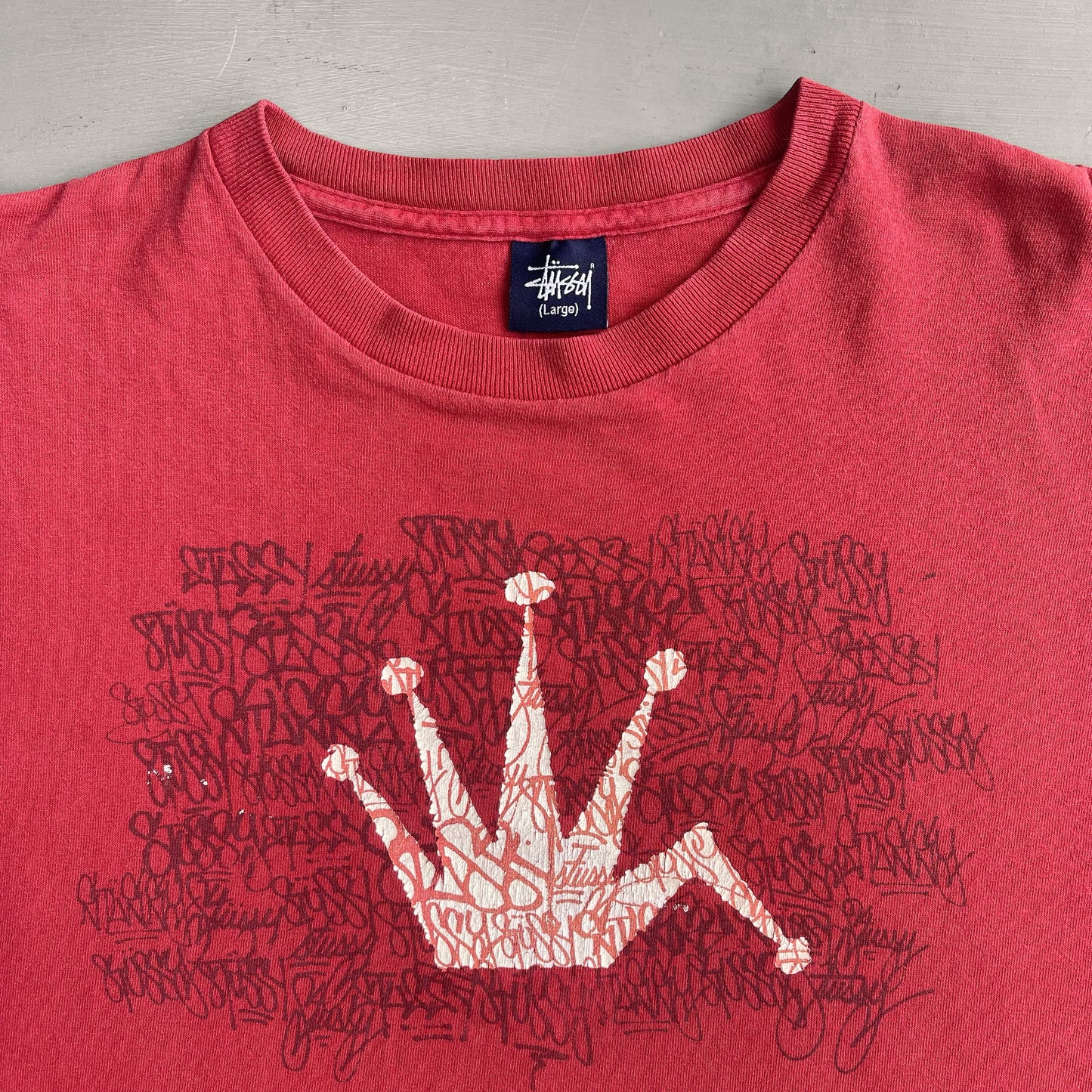 1990s Stussy crown T-Shirt (L/XL)