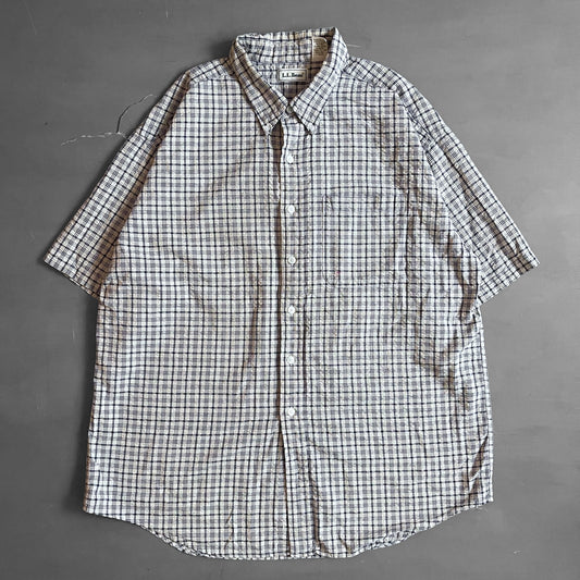 1990s L.L BEAN flannel short sleeve shirt (XL)