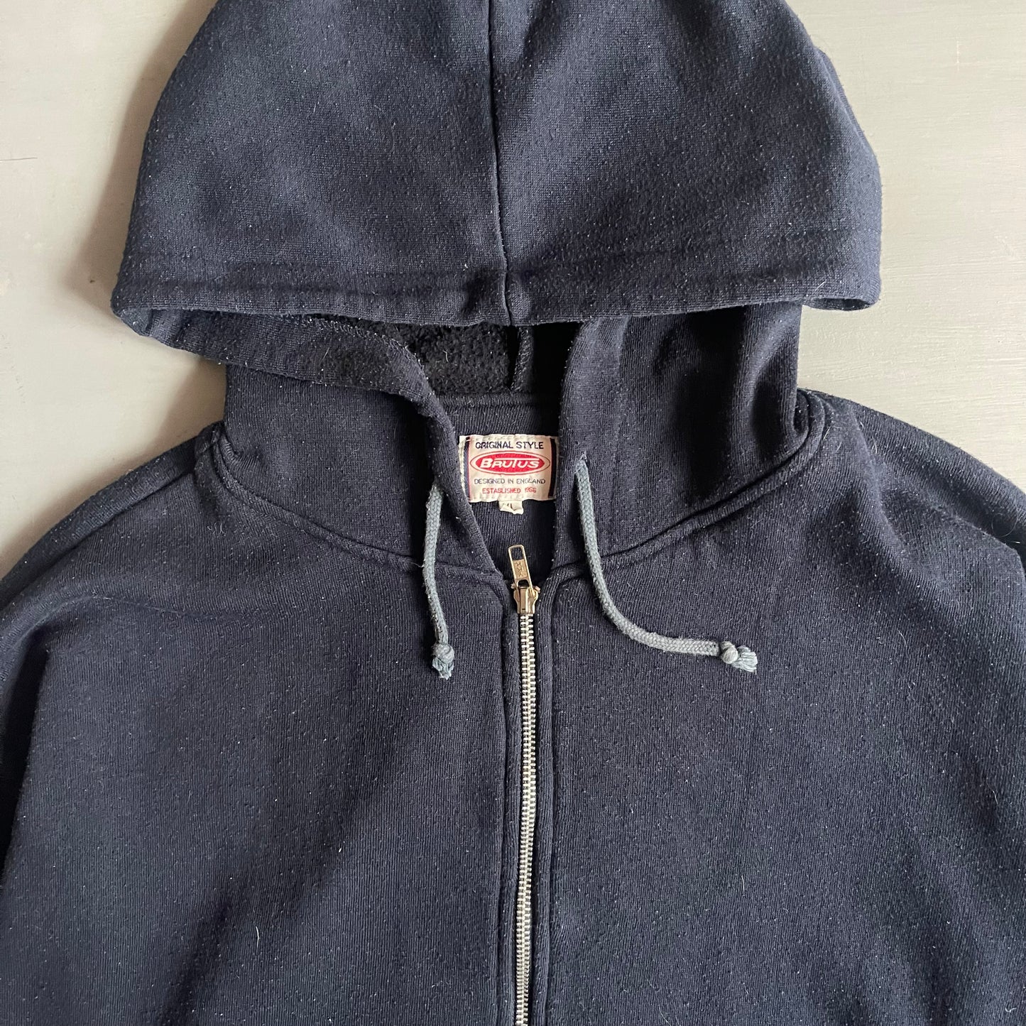 1990s Made in England blank zip hoodie (L/XL)