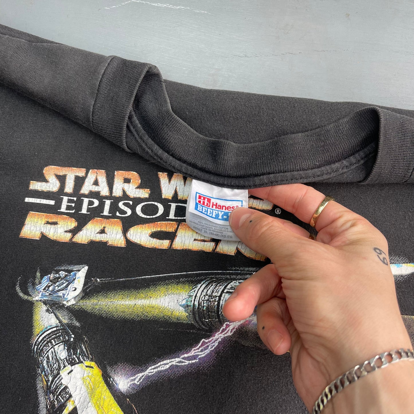1999 Star Wars episode 1 pod racer T-Shirt (XL)