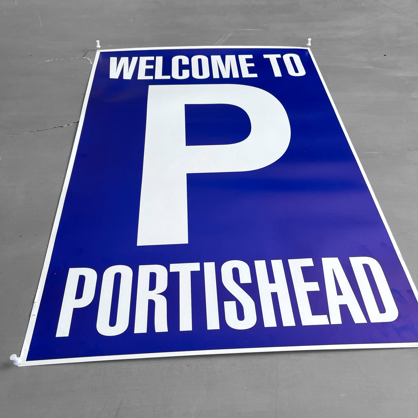 1990s large Welcome to Portishead poster