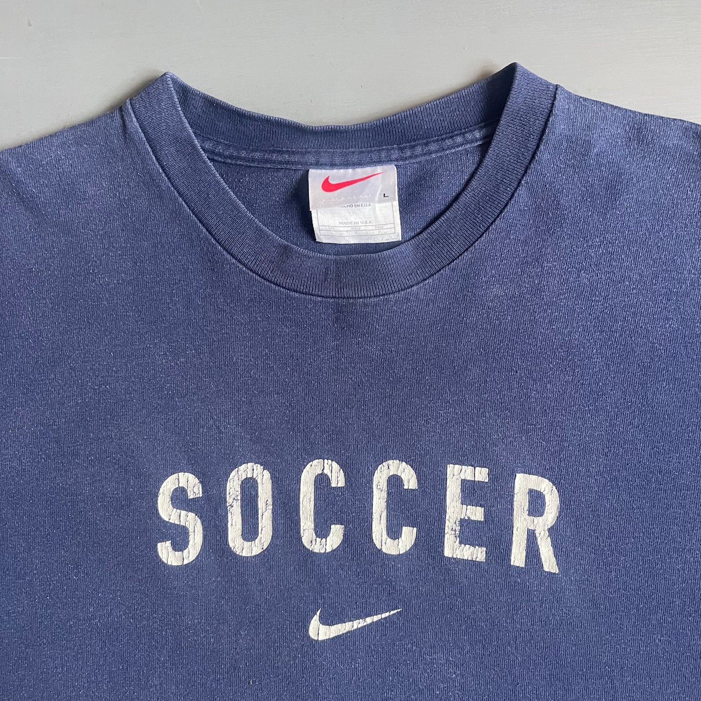 1990s NIKE soccer T-shirt (L)