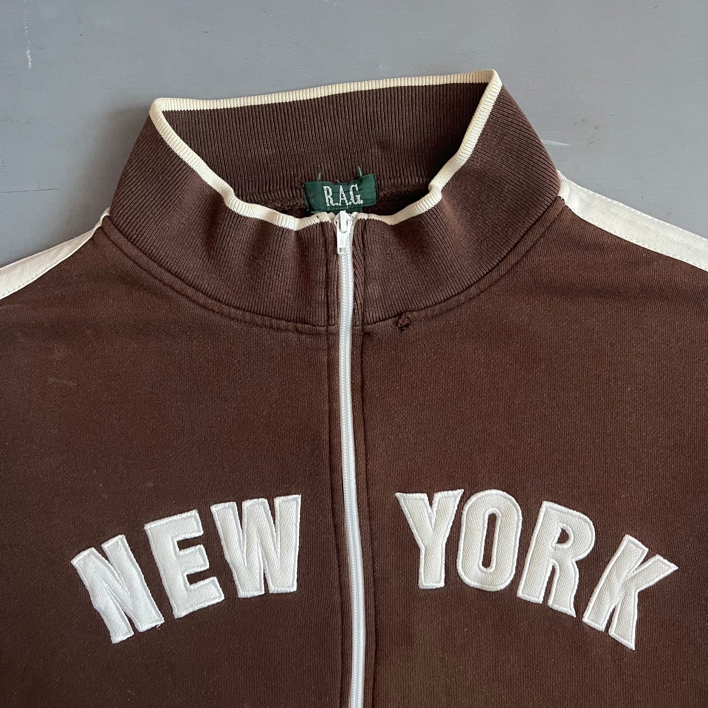 1990s NEW YORK zip track jacket (L)