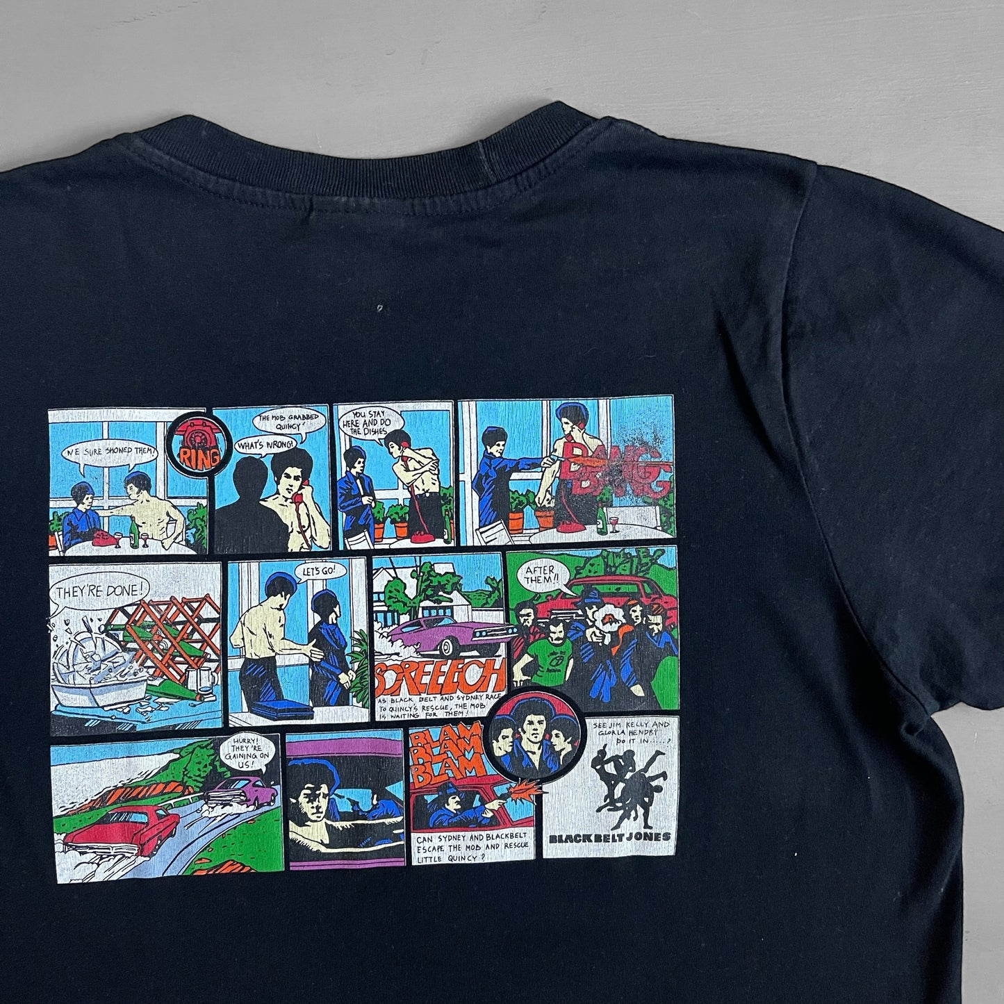 2000s Black belt jones clobber mob comic T-shirt (S/M)
