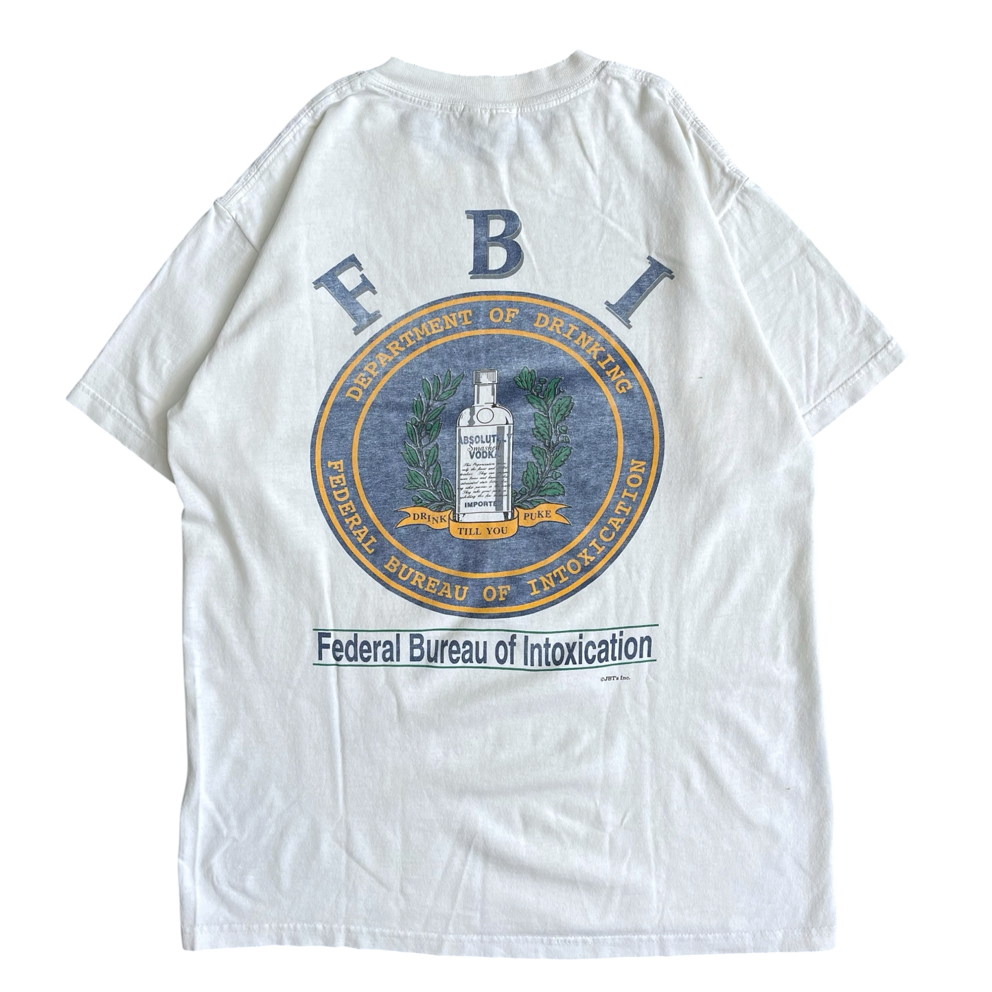 1990s F.B.I federal bureau of intoxication parody T-shirt (M)