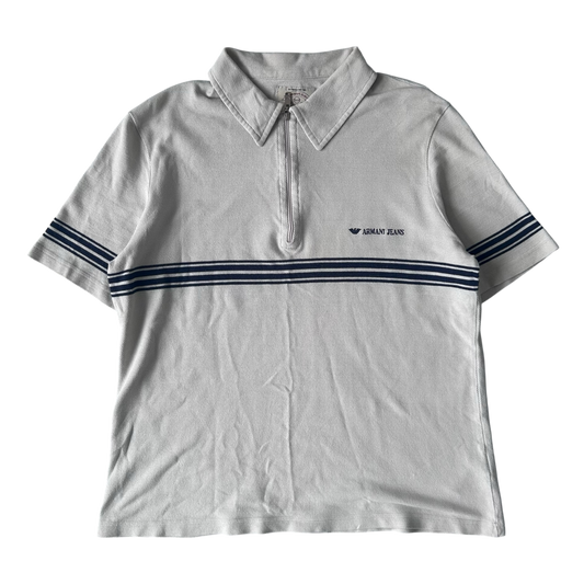 1990s Armani zip polo shirt (M)