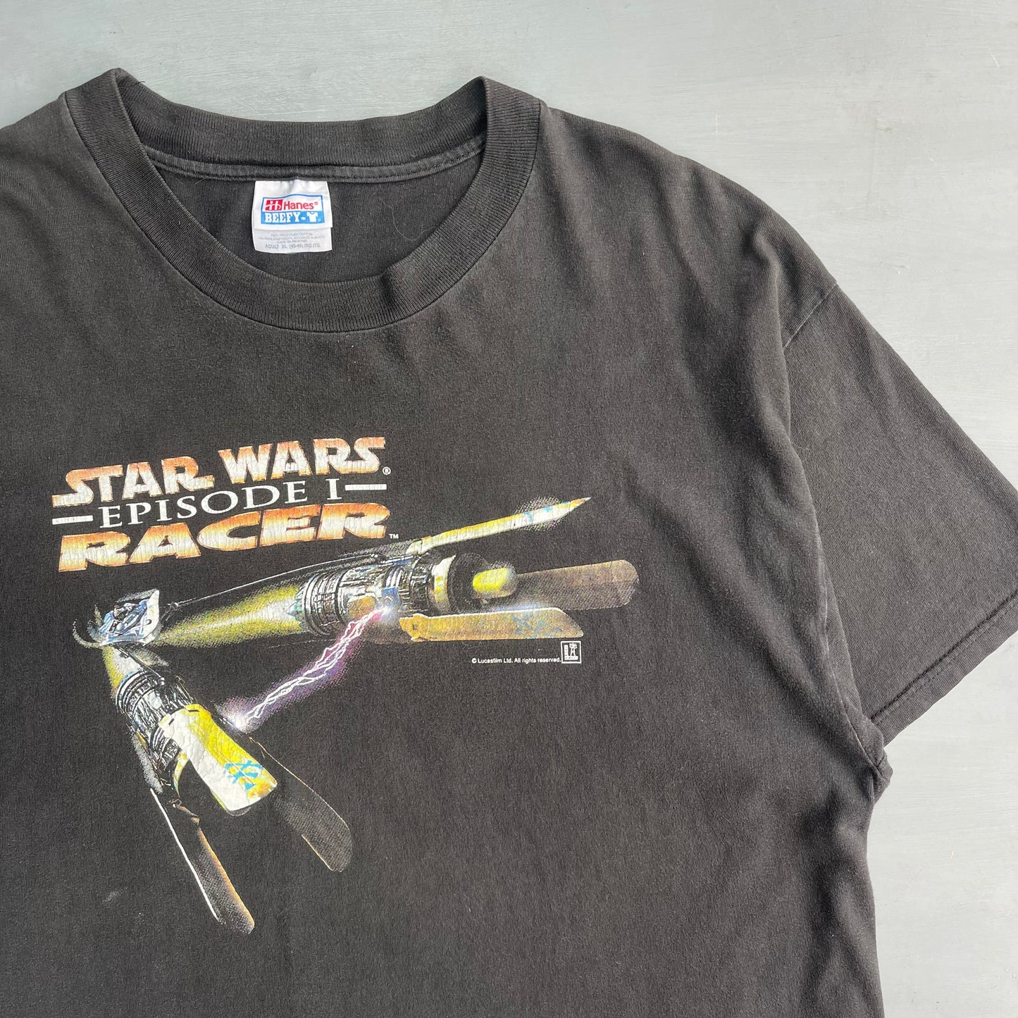 1999 Star Wars episode 1 pod racer T-Shirt (XL)