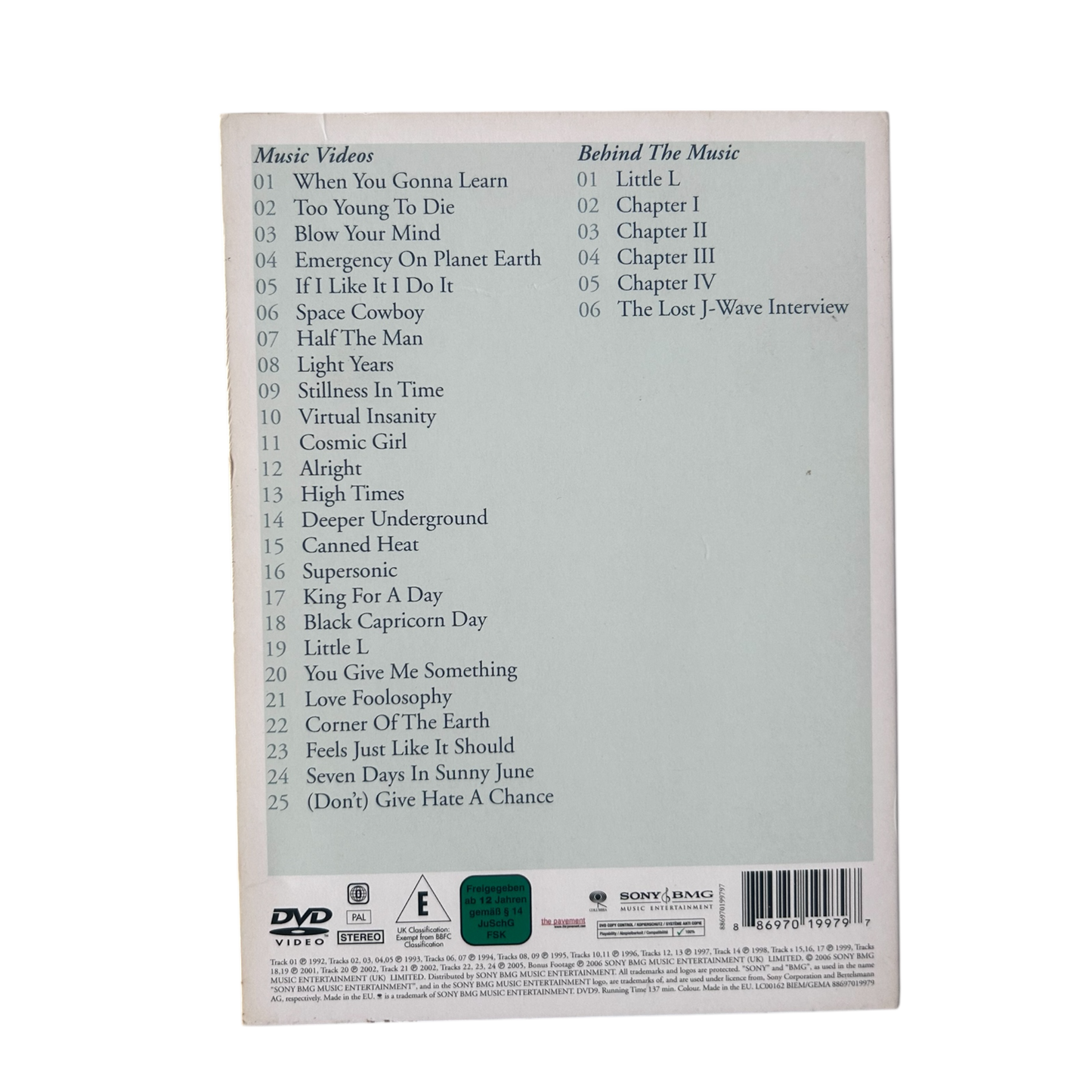 2006 JAMIROQUAI High Times: DVD / booklet