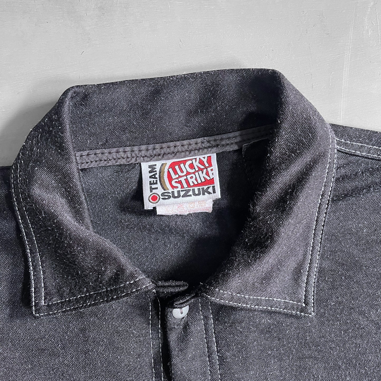 1990s Lucky strike / Suzuki bowling shirt (L/XL)