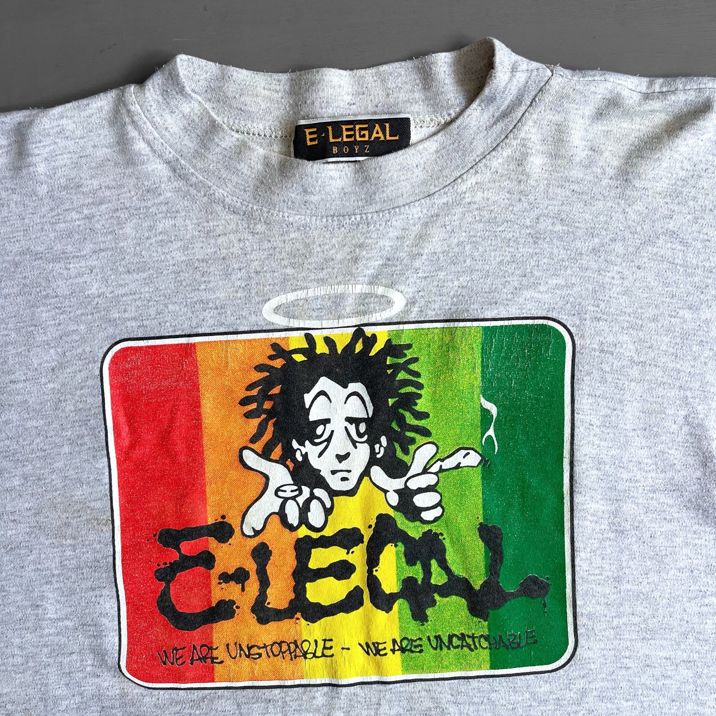 1990s E-Legal boyz weed T-shirt (L/XL)