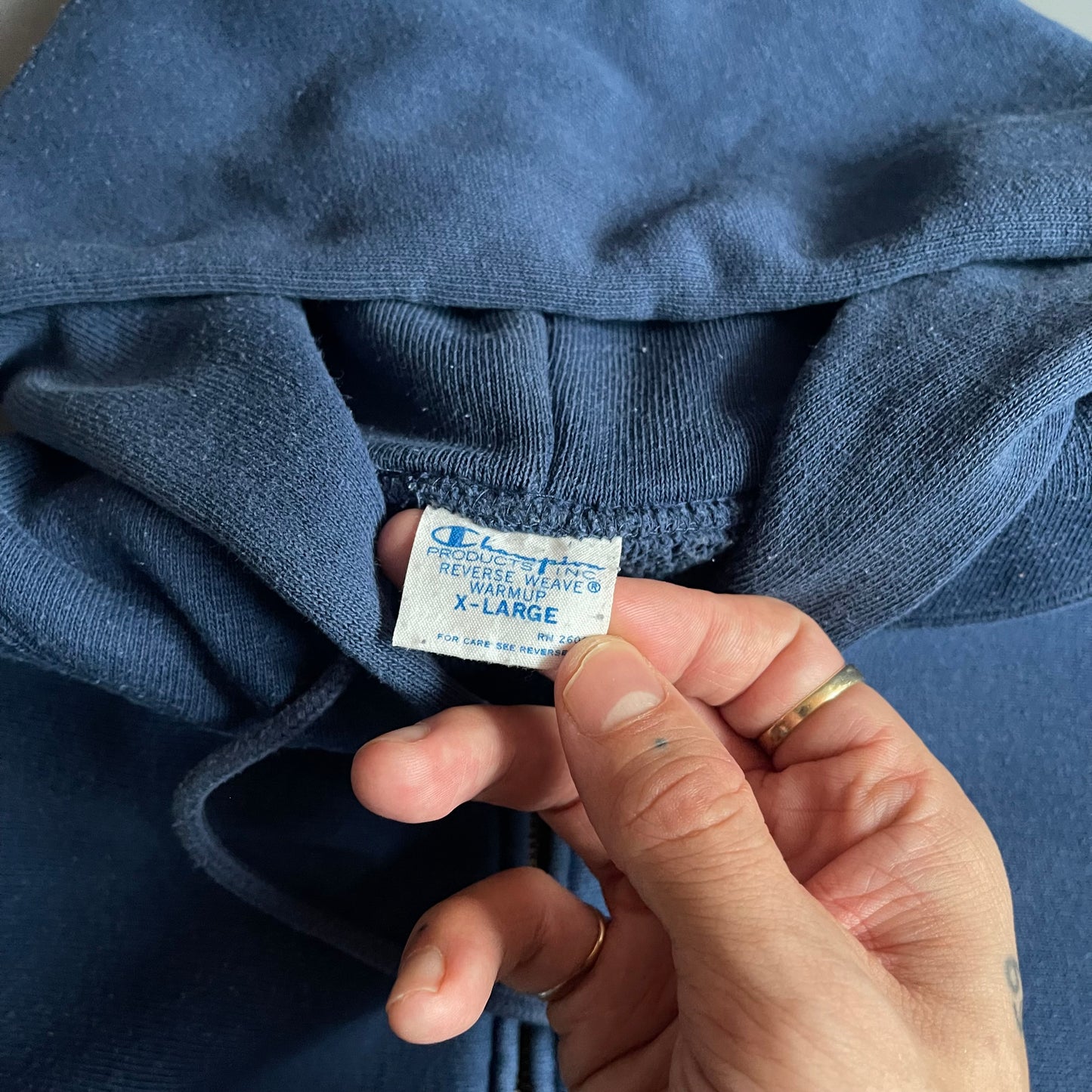 1990s Champion reverse weave heavyweight zip hoodie (L)