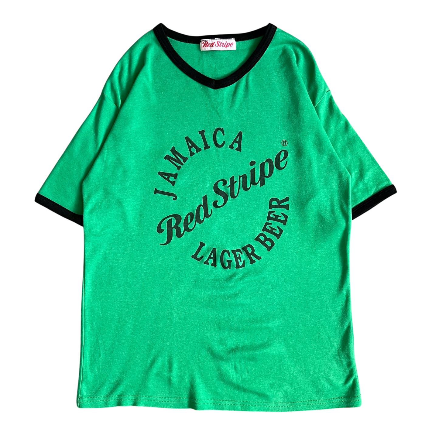 1980s Jamaica red stripe T-shirt (S)