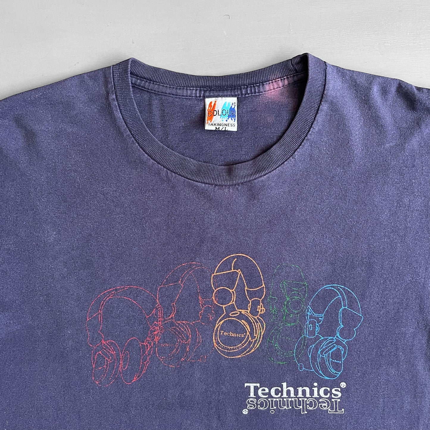 2000s Technics headphones T-shirt (L)