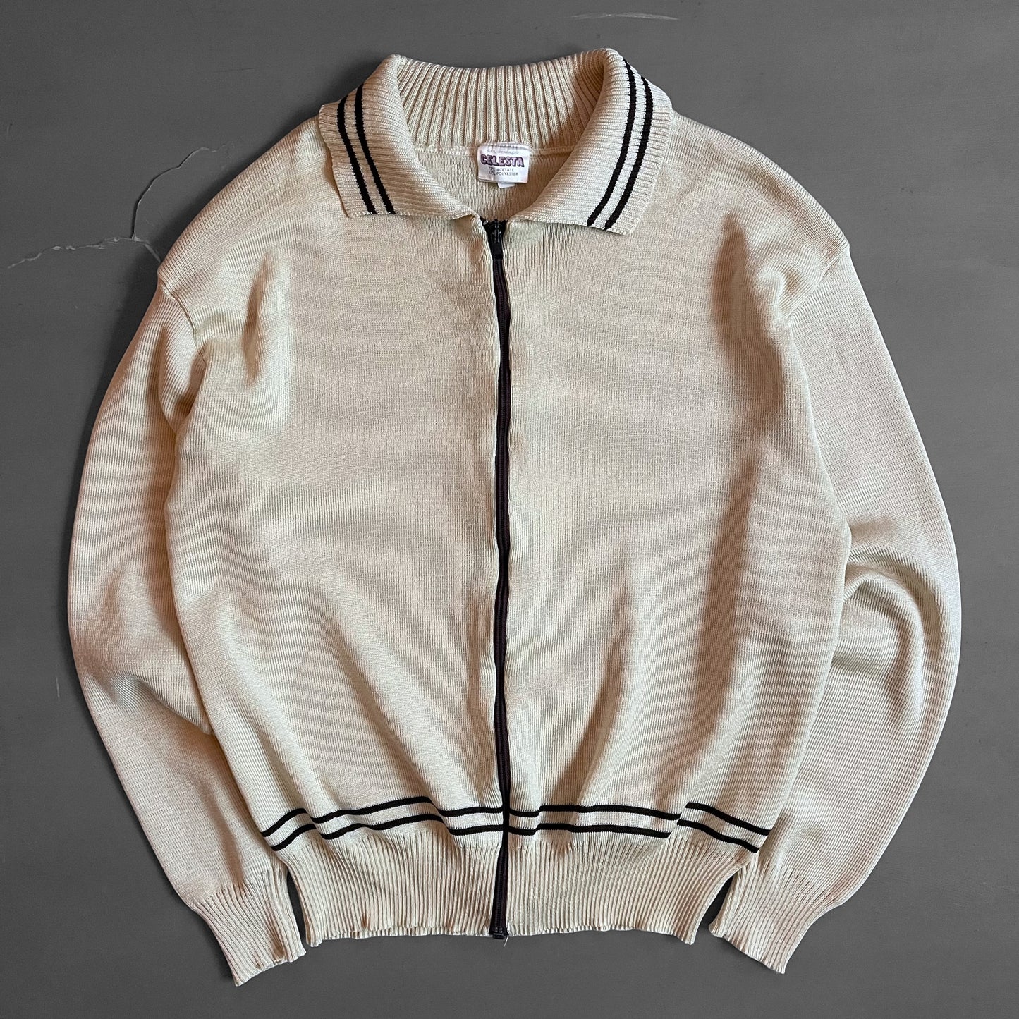 1980s knitted zip jumper (M/L)