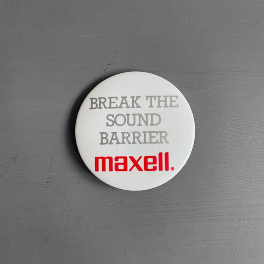 1980s MAXELL break the sound barrier pin badge