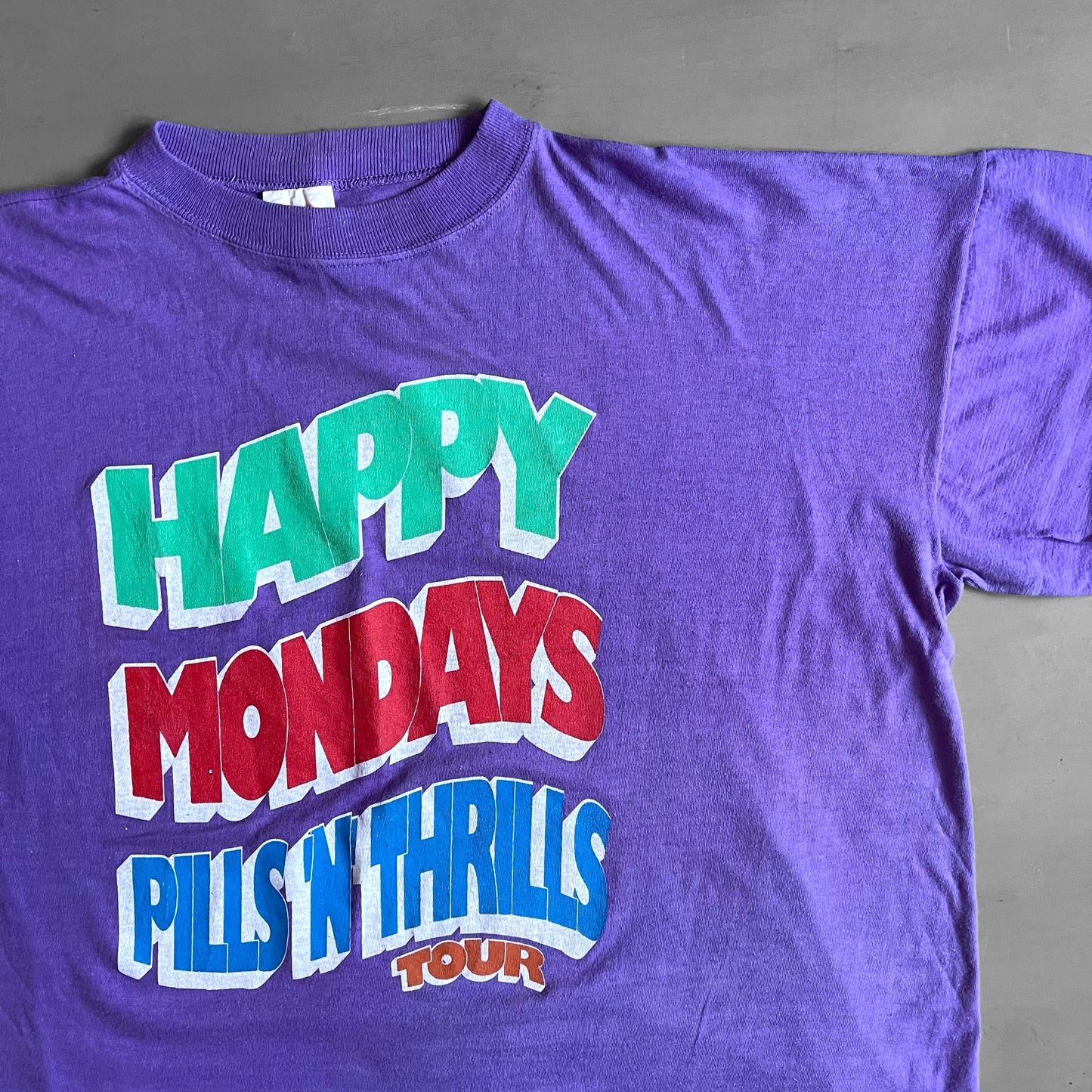 1990 Happy Mondays Pills N’ Thrills tour T-shirt (L)