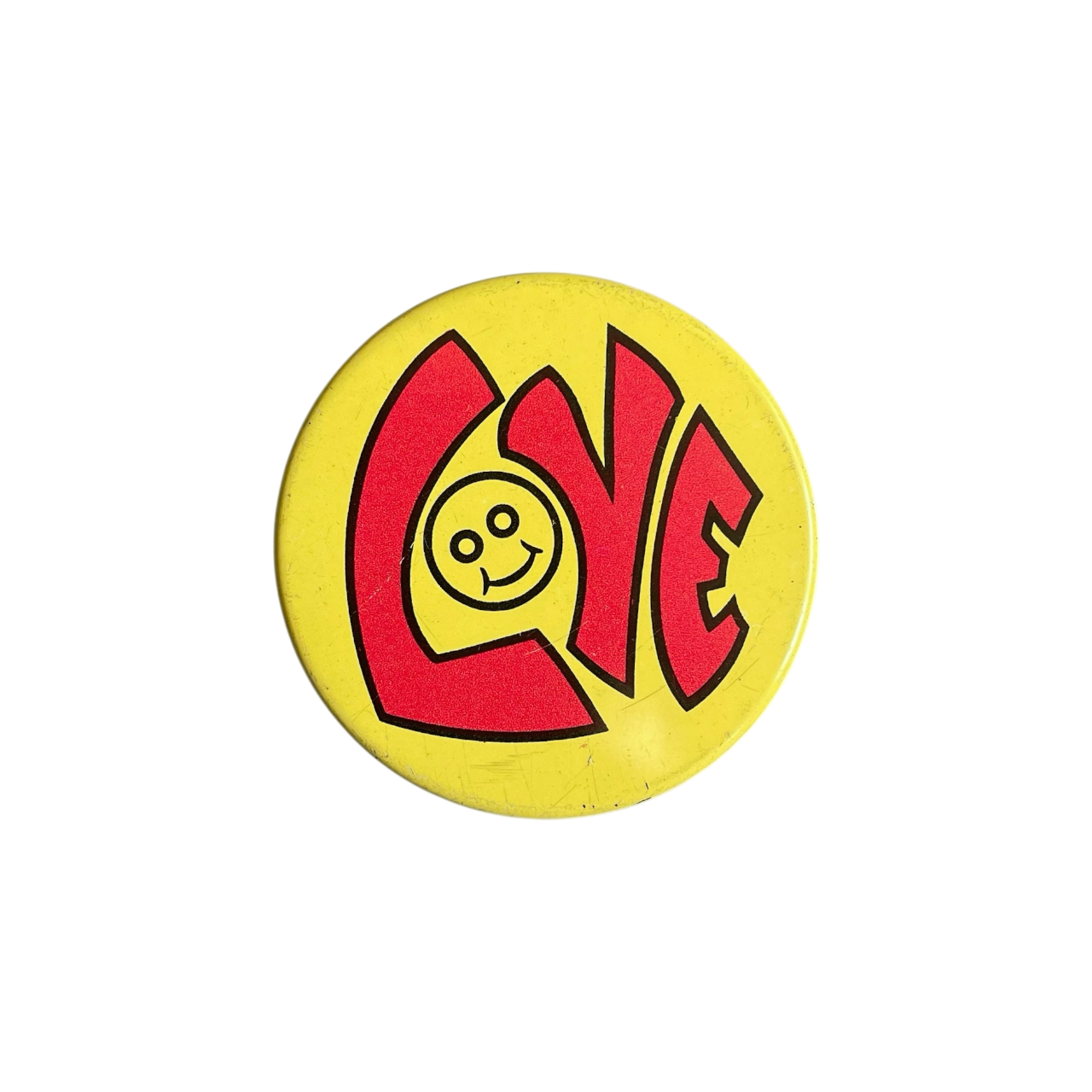 1990s LOVE rave pin badge