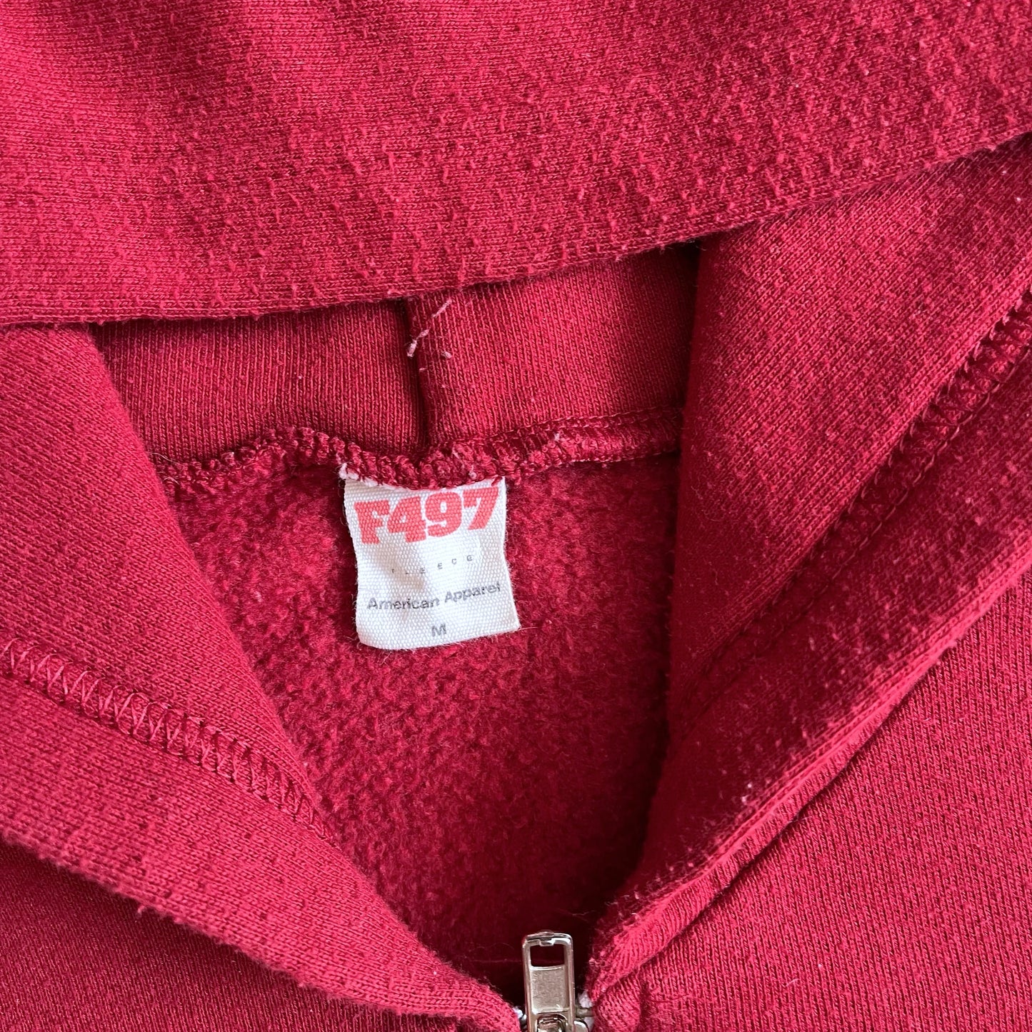 1990s American Apparel blank zip hoodie (M)