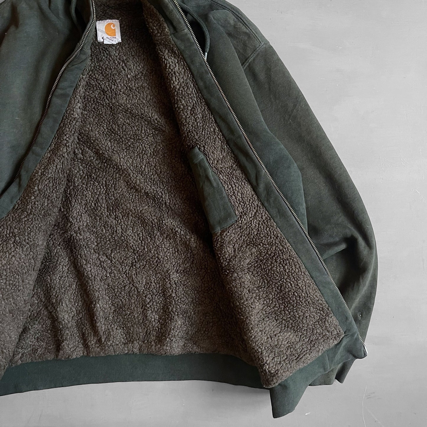 2000s Carhartt fur lining zip hoodie (XL)