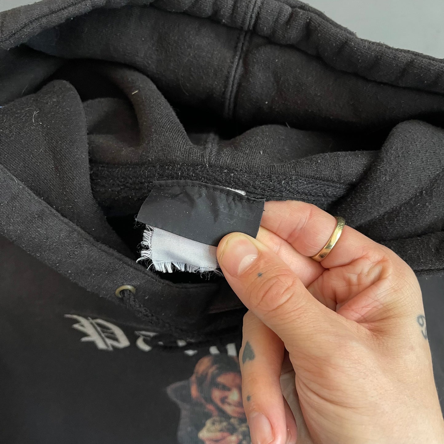 1990s Ozzy Osbourne Paranoid Serial Killer Hoodie (L)