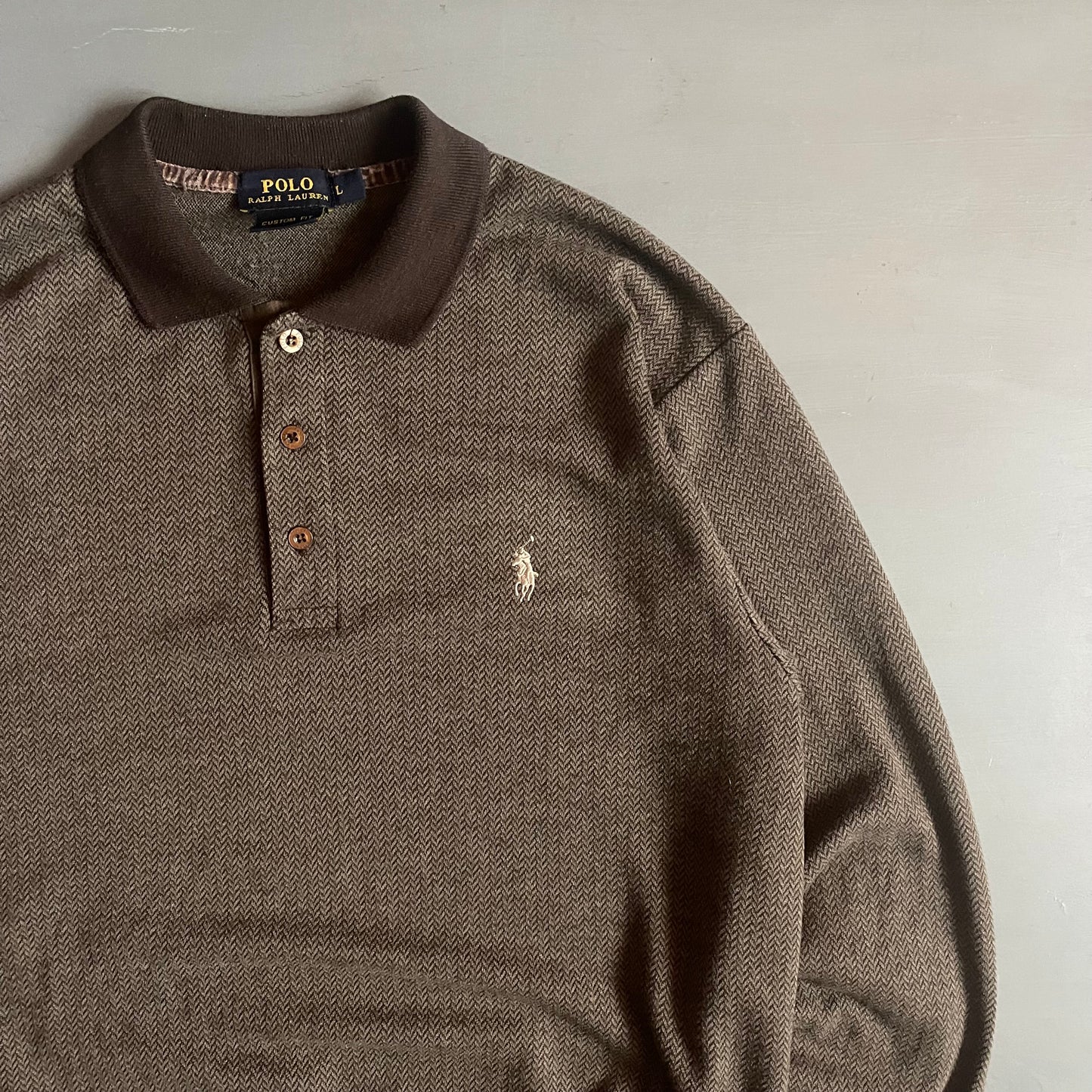 1990s Ralph Lauren knit shirt (L)