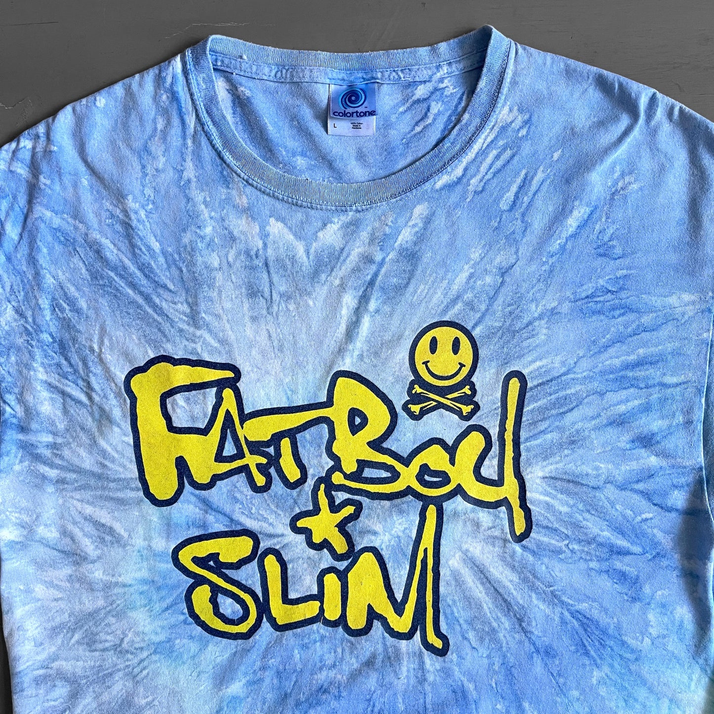 Mid 2000s Fatboy Slim tie-dye T-shirt (L)