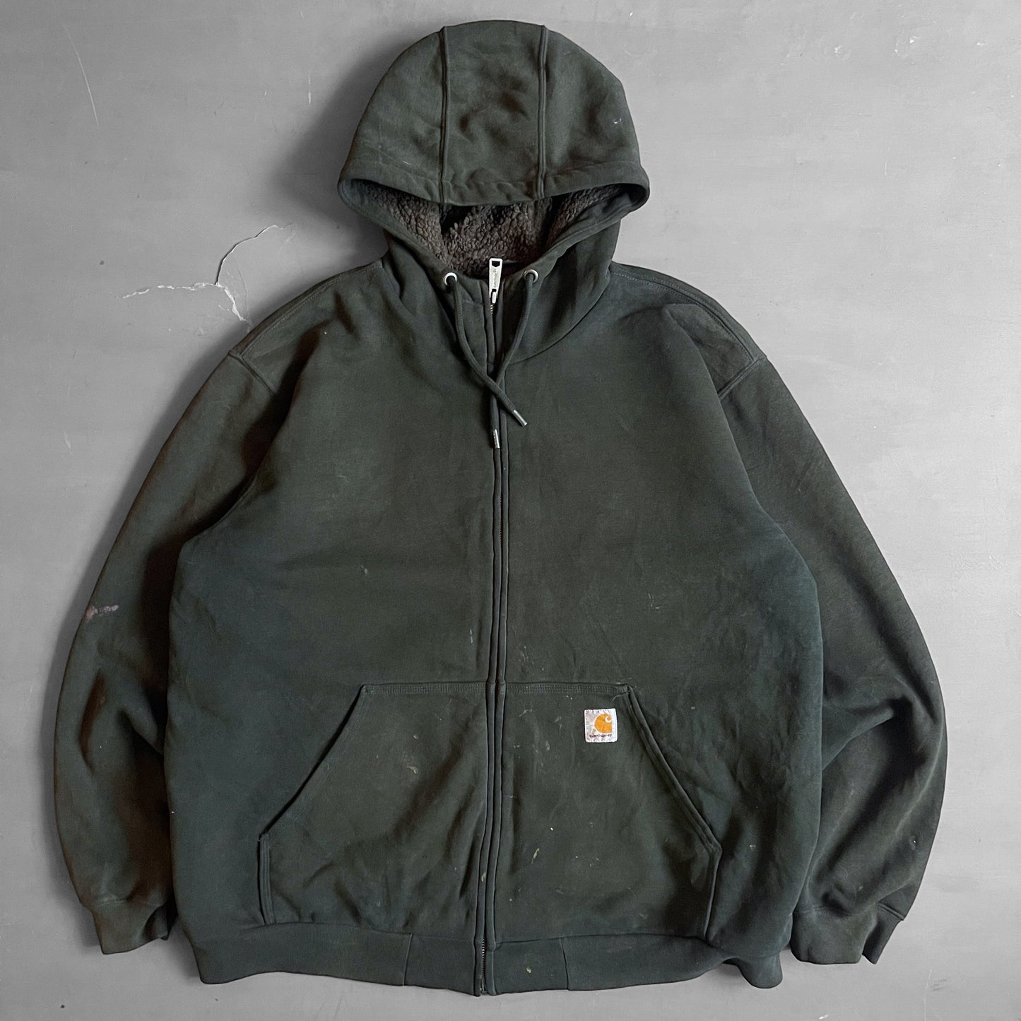 2000s Carhartt fur lining zip hoodie (XL)