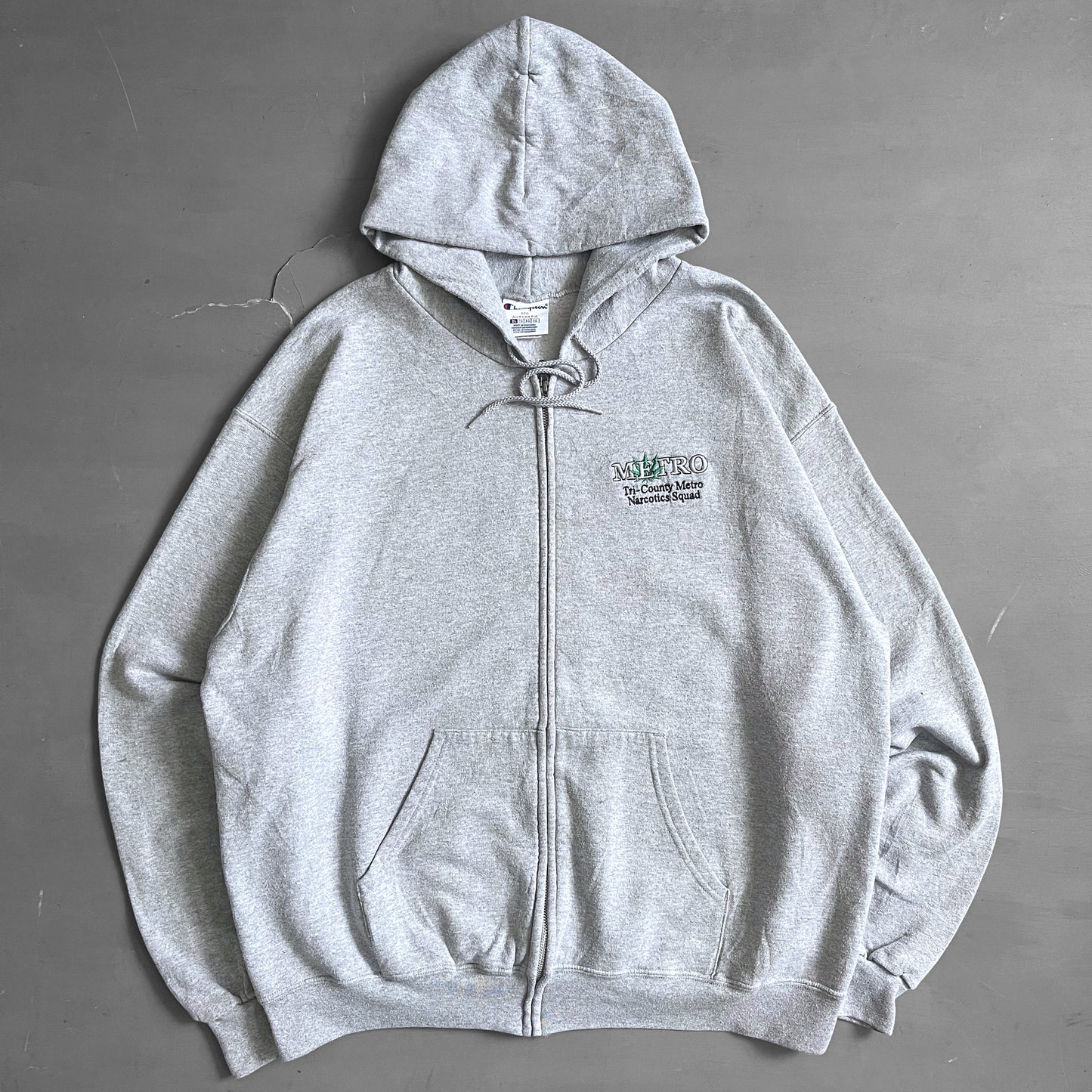 1990s Metro narcotics squad marijuana full zip champion hoodie (XL)