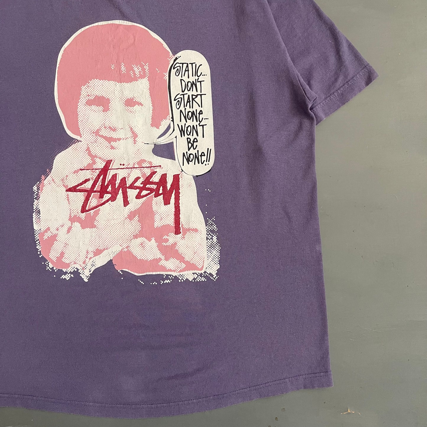 2000s Stussy static T-shirt (L)