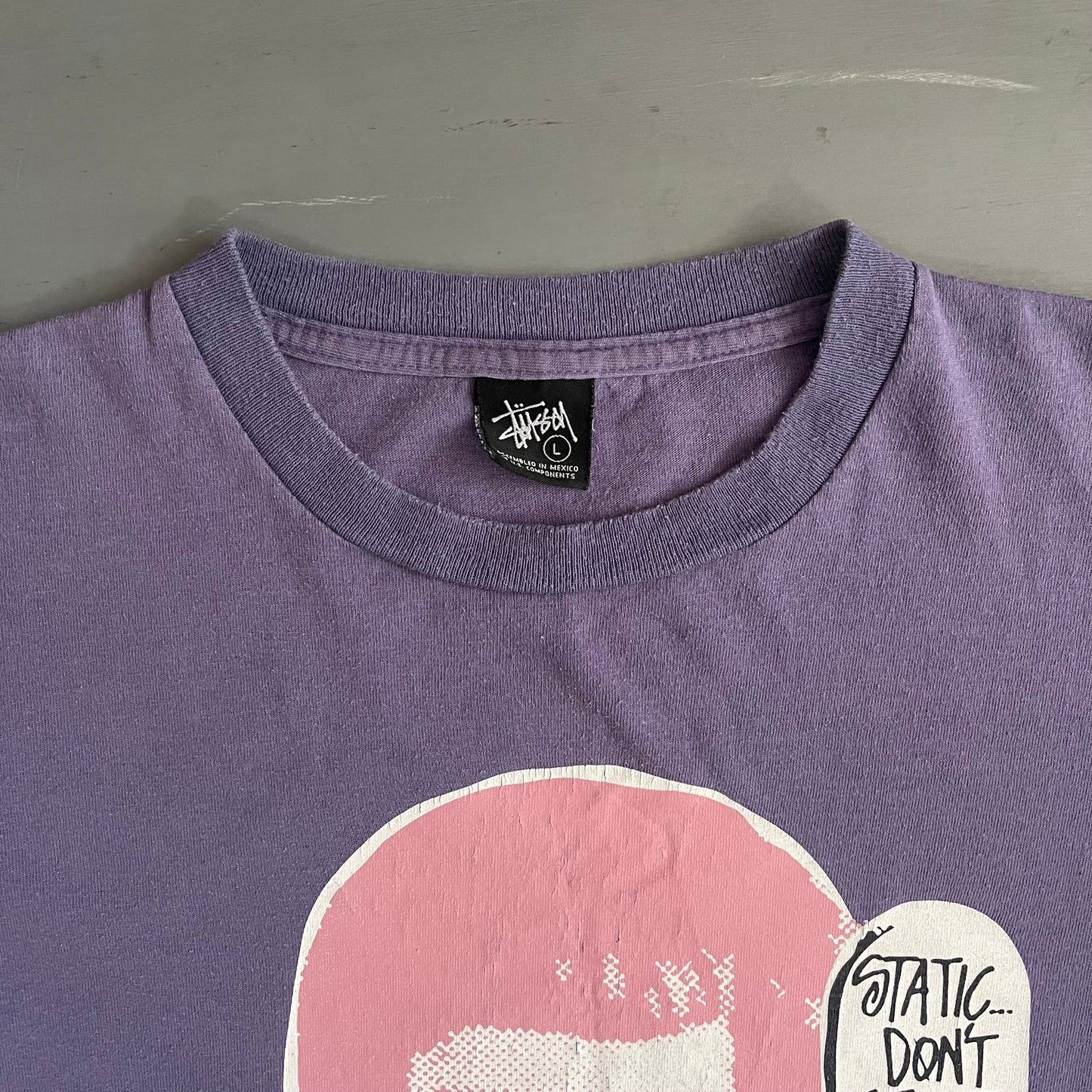 2000s Stussy static T-shirt (L)