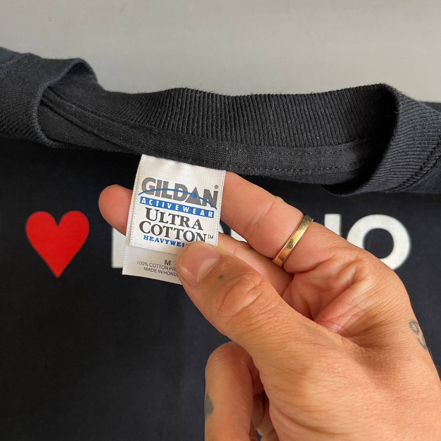 Early 2000s I <3 Porno long sleeve T-shirt (M)