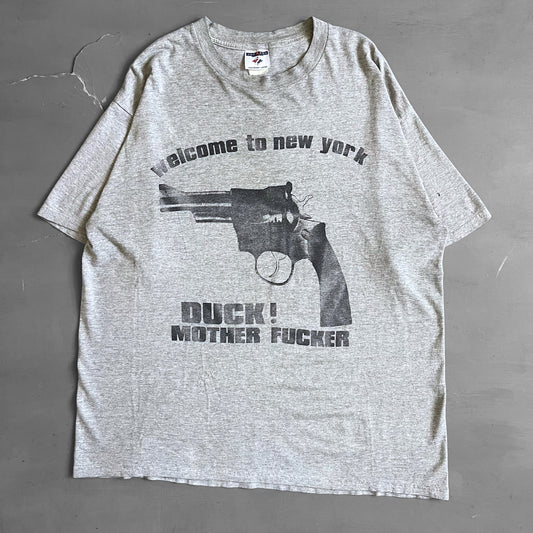 1990s Welcome To New York Duck Mother fucker T-shirt (XL)