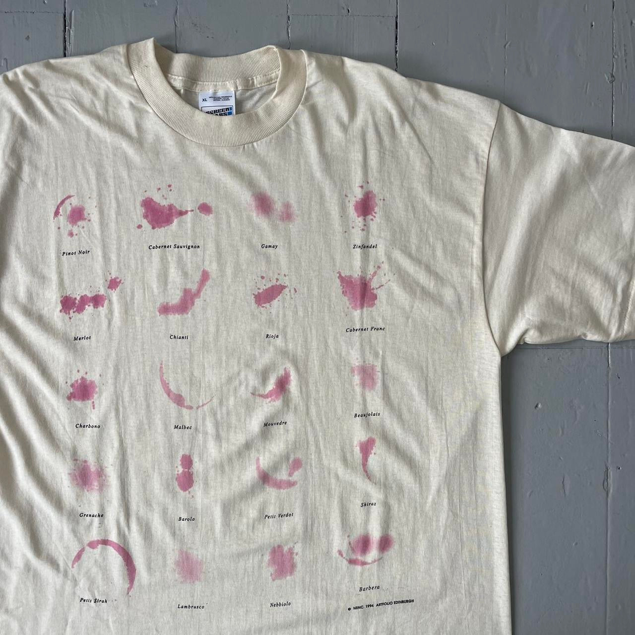 1990s wine stain T-shirt (XL)