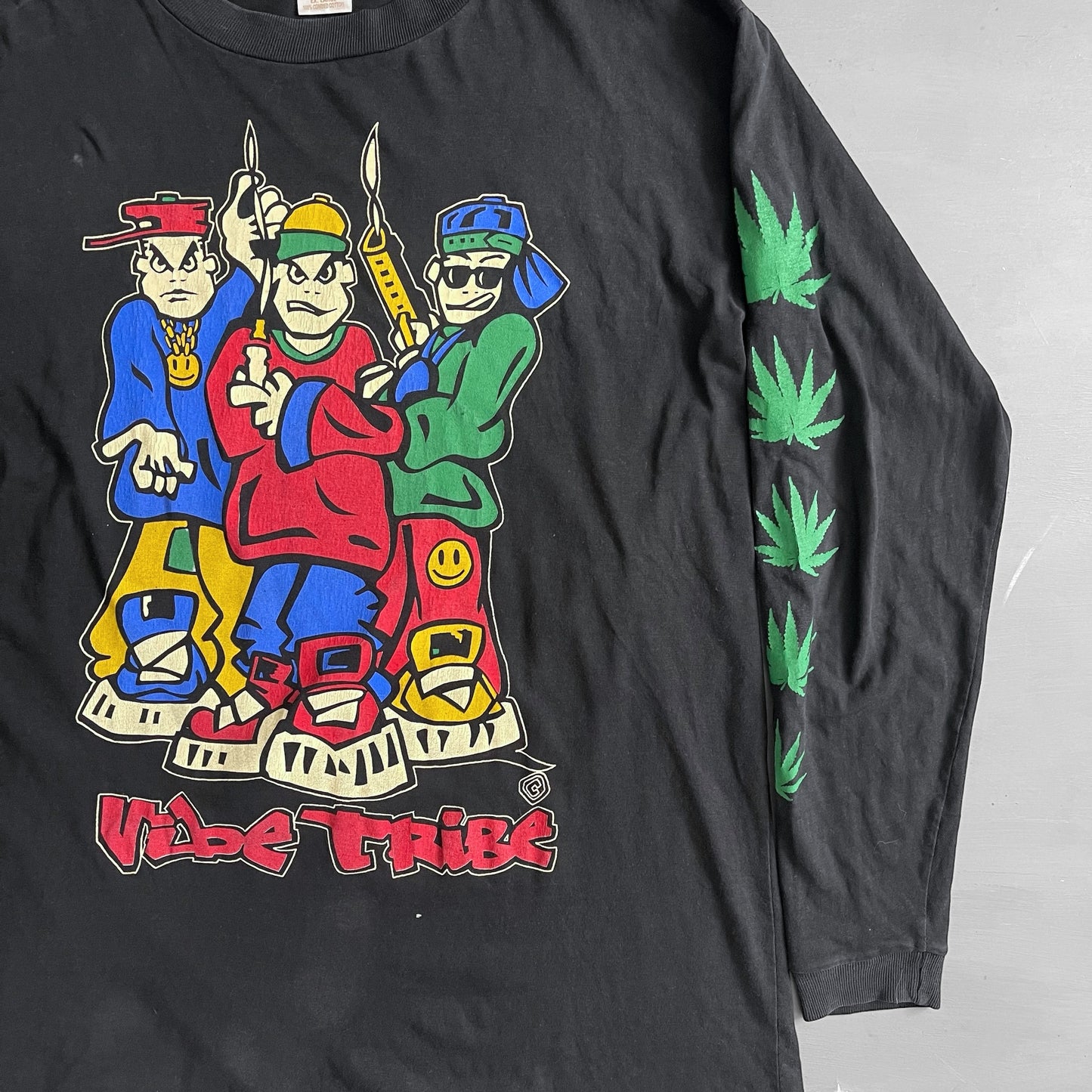 1990s Vibe Tribe marijuana long sleeve T-shirt (XL)