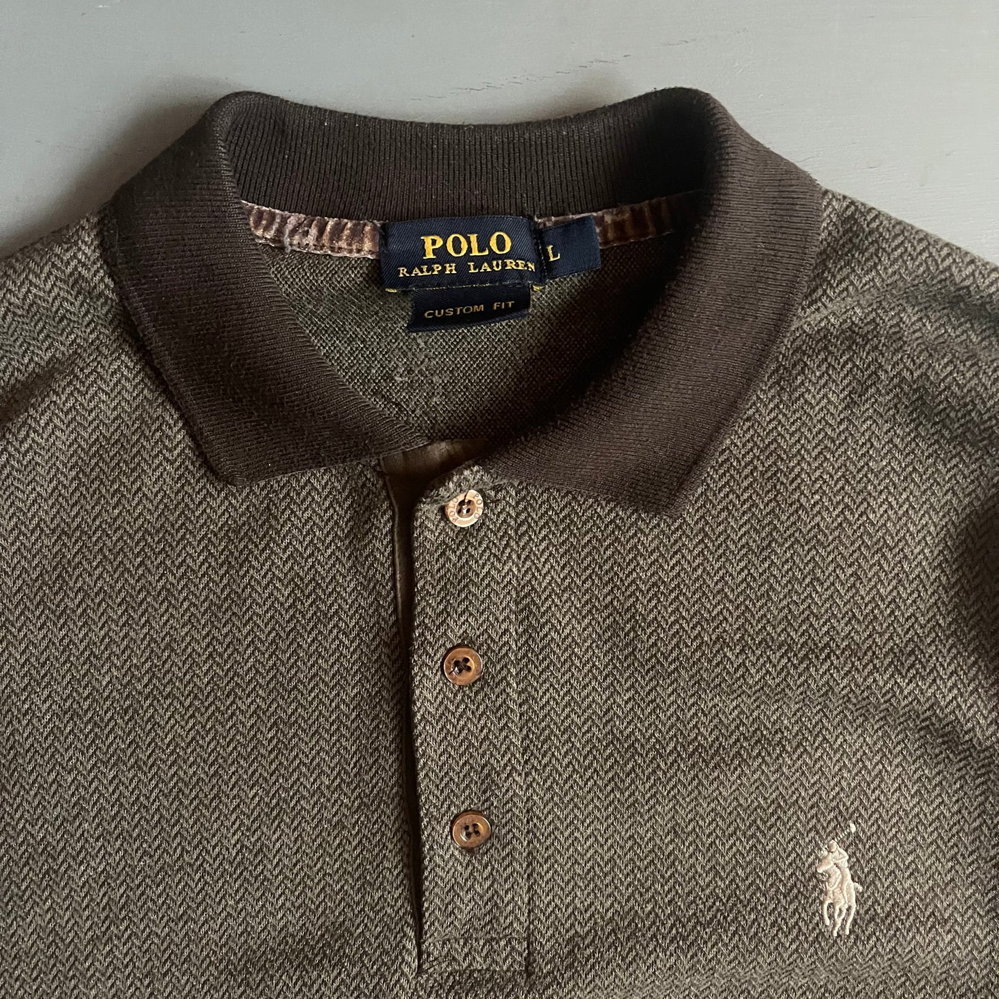 1990s Ralph Lauren knit shirt (L)