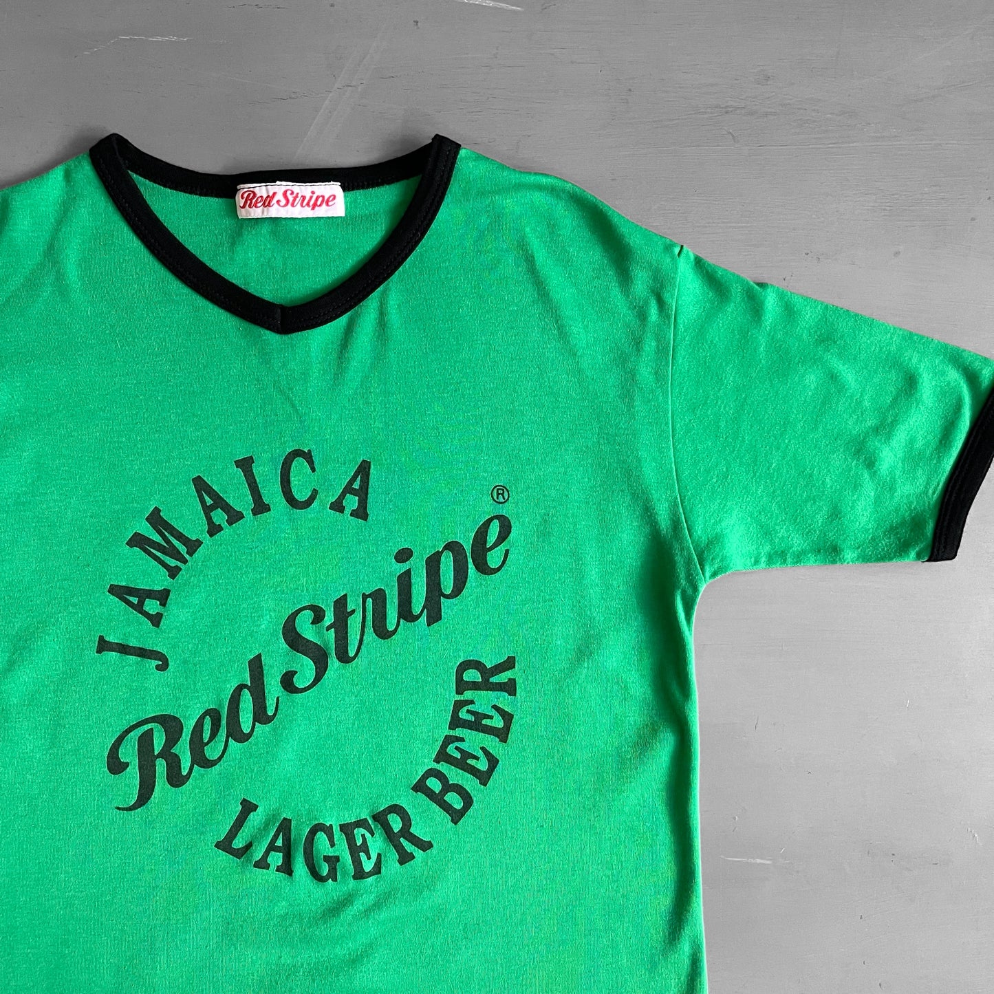 1980s Jamaica red stripe T-shirt (S)