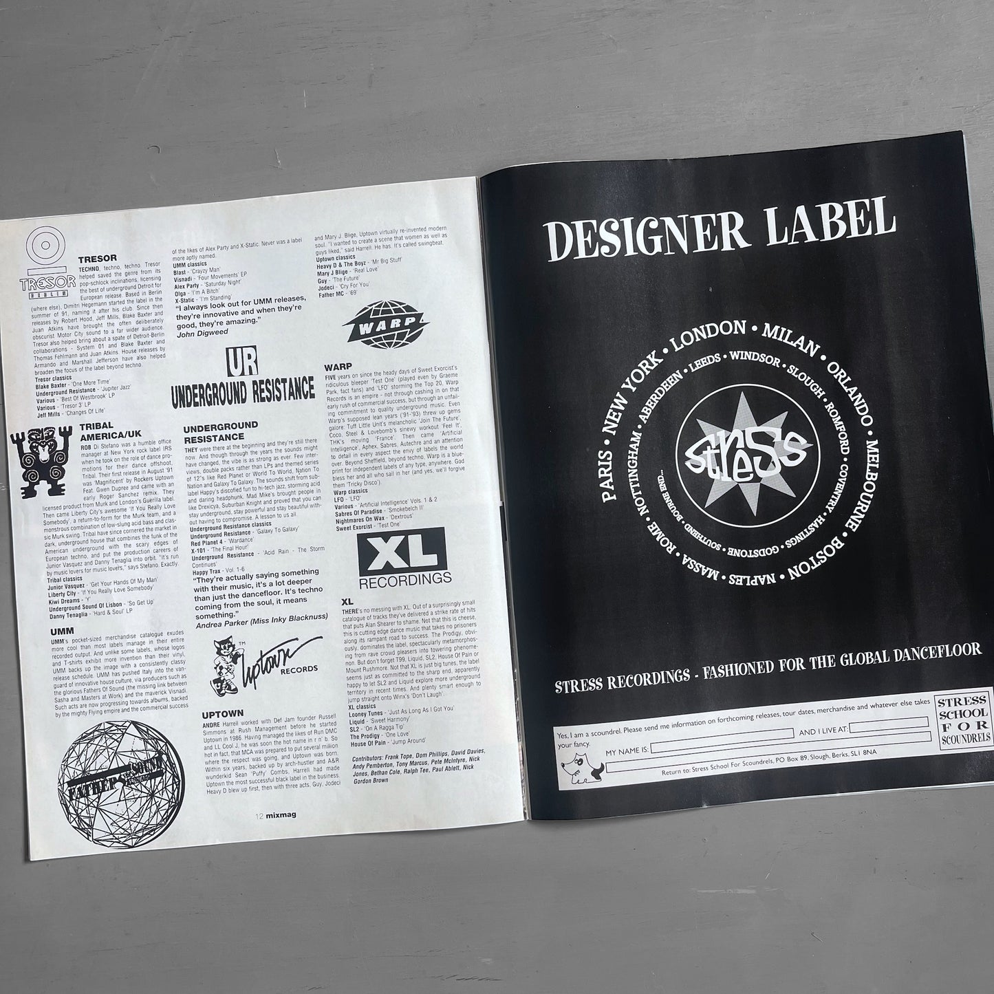 1995 Mixmag special edition ‘the 50 best record labels’  magazine