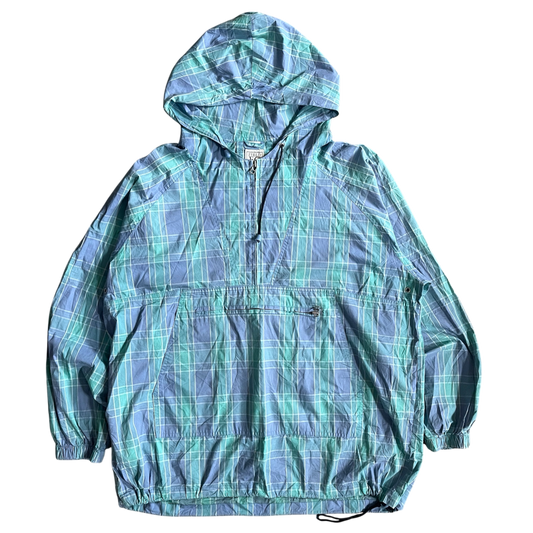 1990s Korean plaid anorak jacket (XL)