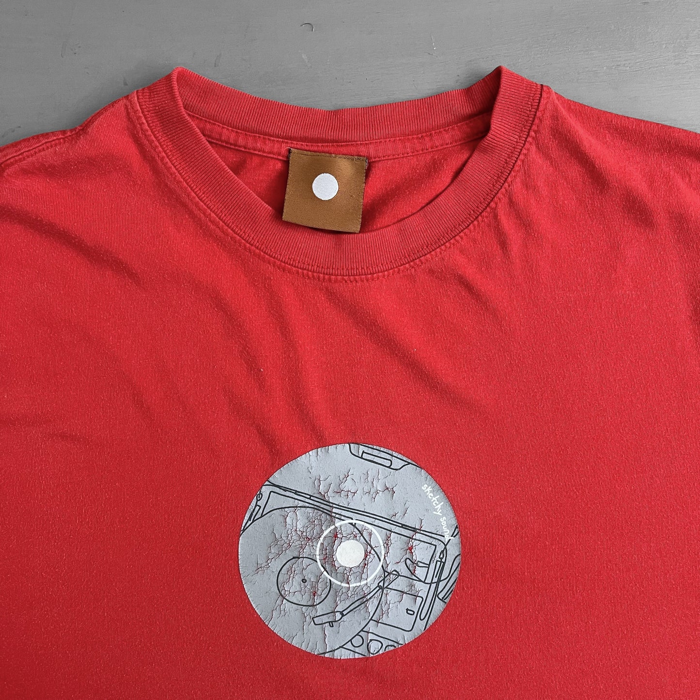 2000s Sketchy sound T-shirt (L)