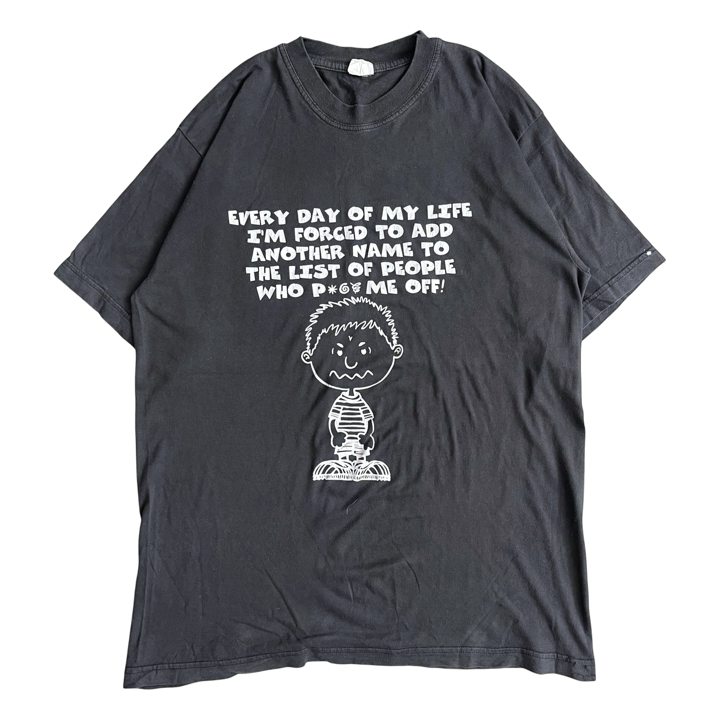 1990s everyday of my life I’m forced to add another name to the list of people who p**s me off T-shirt (L)