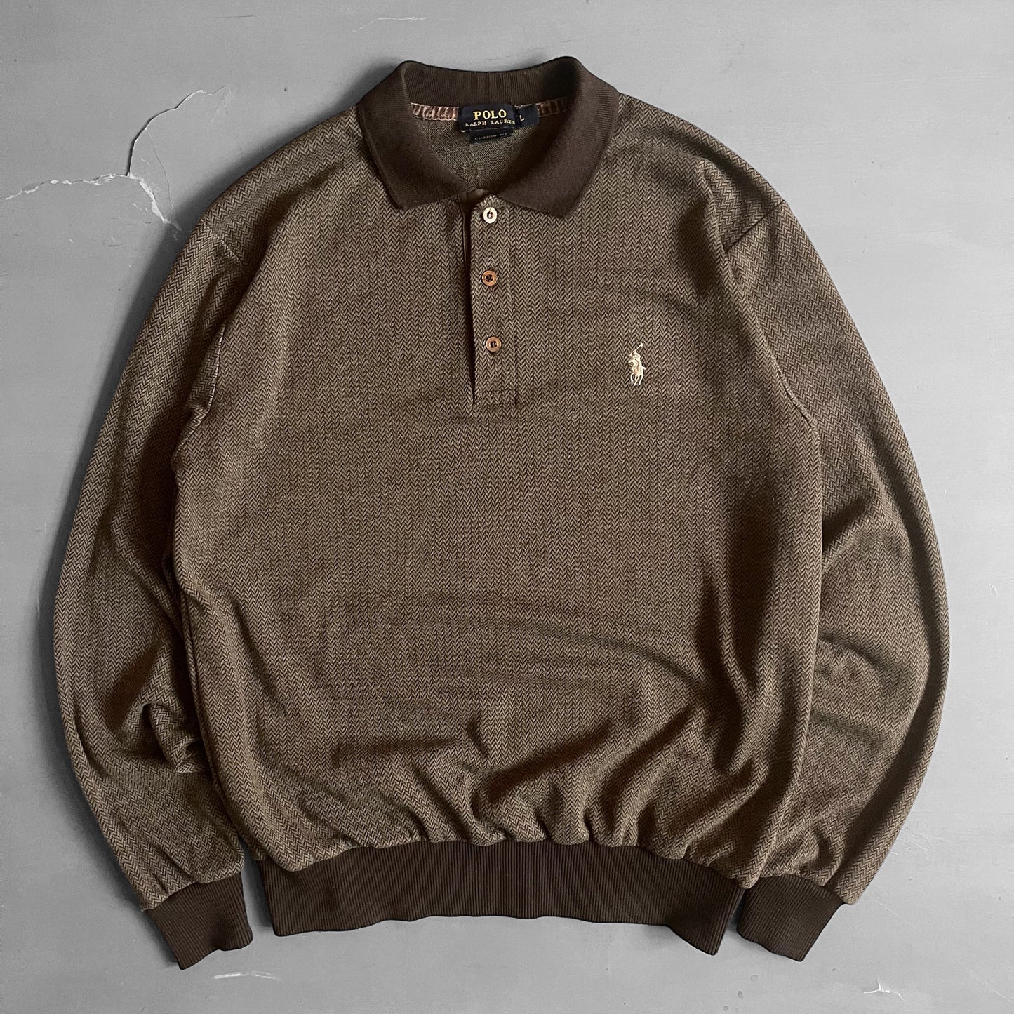 1990s Ralph Lauren knit shirt (L)
