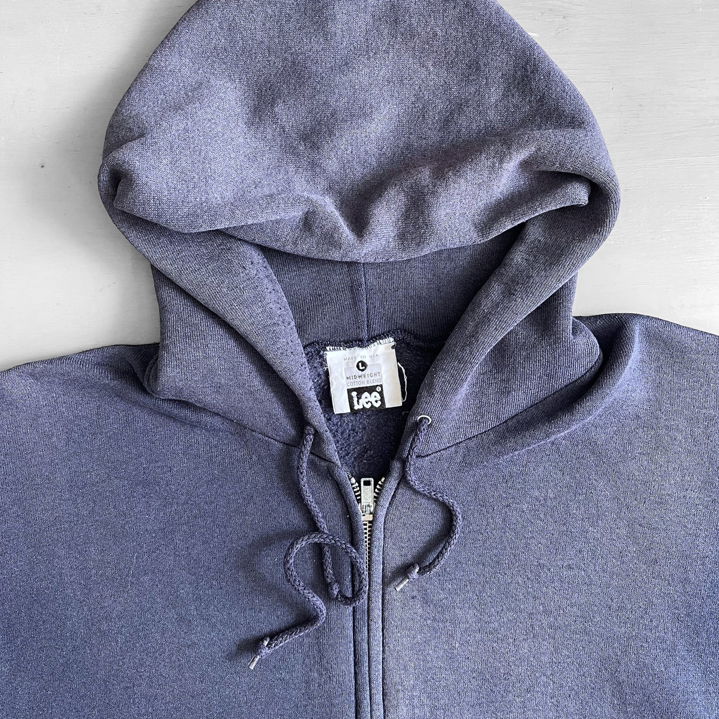 1990s Lee full zip blank hoodie (L)