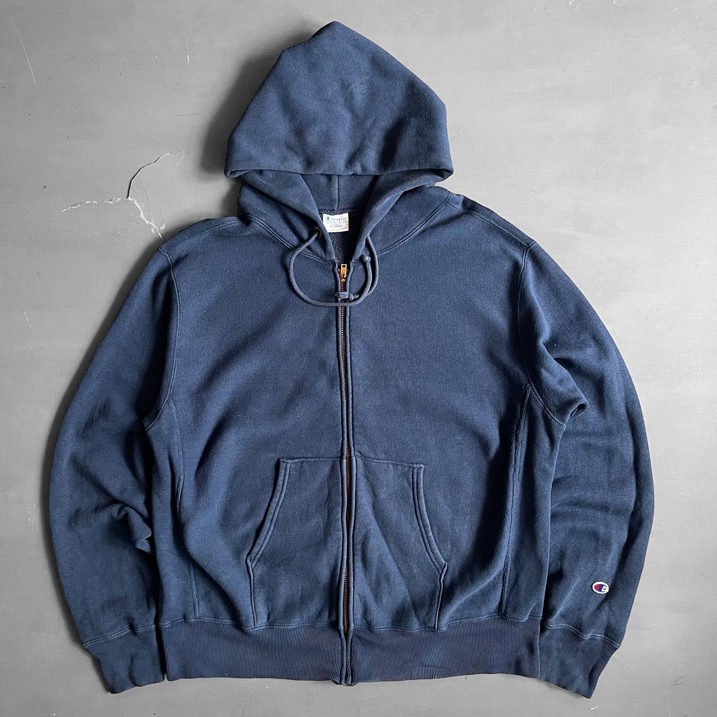 1990s Champion reverse weave heavyweight zip hoodie (L)