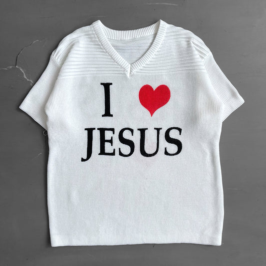 1990s I love Jesus Jesus loves u T-shirt (XS)