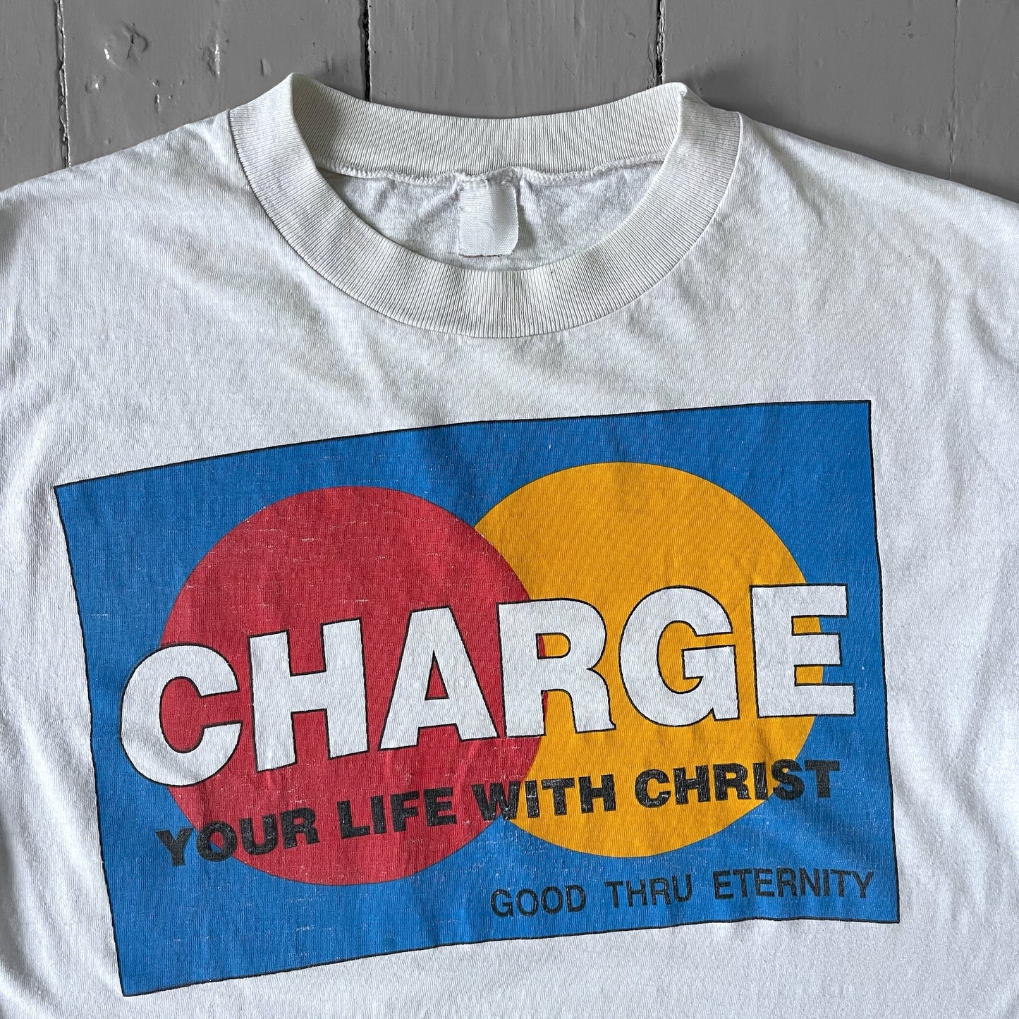 1990s charge your life with Christ T-shirt (M)