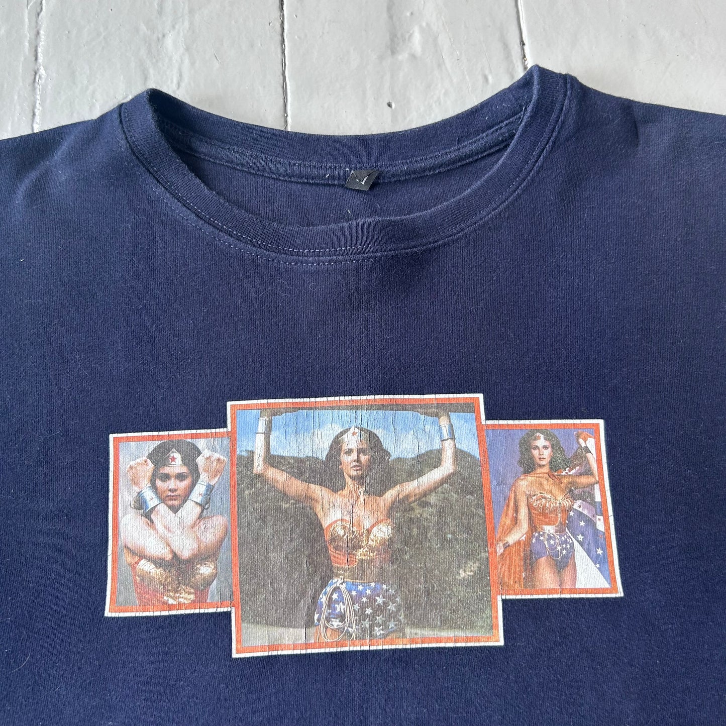 Early 2000s wonder women baby T-shirt (XS)