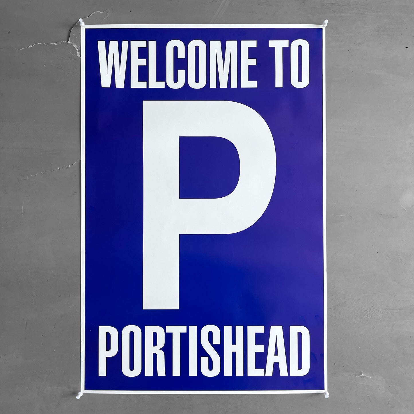 1990s large Welcome to Portishead poster