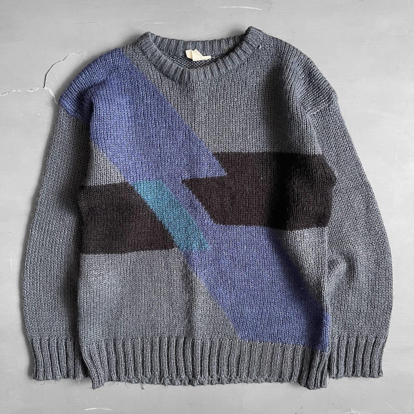 1980s hand knitted jumper (M)